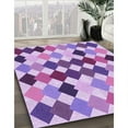 thumbnail image 3 of Ahgly Company Machine Washable Indoor Rectangle Transitional Dark Orchid Purple Area Rugs, 3' x 5', 3 of 7