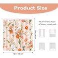 thumbnail image 4 of Orange Floral Print Shower Curtain Spring Boho Wildflower Waterproof Polyester Bath Curtain for Bathroom with Hooks 36"W x 72"L (Pack of 1), 4 of 6