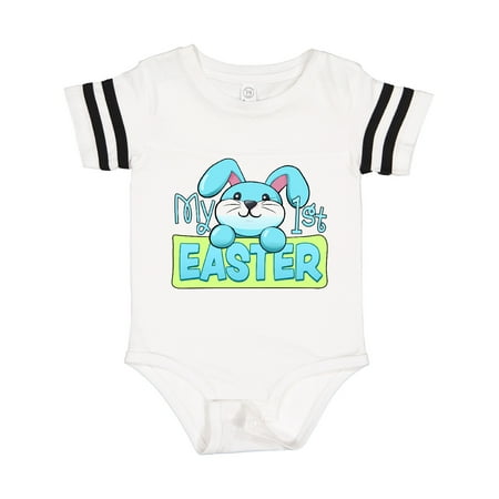 

Inktastic My First Easter Cuddly Blue Bunny Gift Baby Boy or Baby Girl Bodysuit