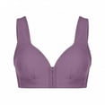 thumbnail image 3 of Wirziis Women's Front Close Support Bra Solid Bra Wire Free Underwear One Piece Bra Everyday Underwear, 3 of 7