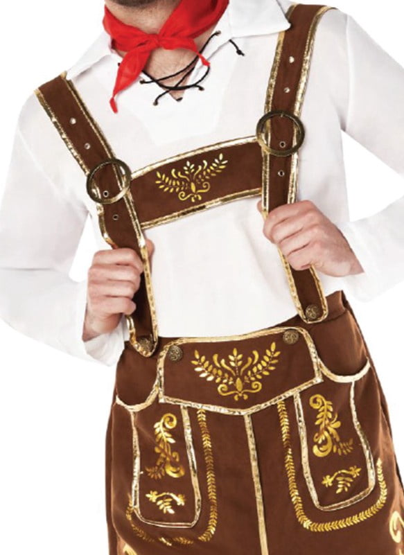 Traditional Lederhosen Halloween Costume for Adults, Men's Size XL (40/42), by Way to Celebrate