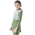 thumbnail image 5 of 【Uhome】1-12 Years Girls Muslimah Swimsuit for Kids Swimwear suit Burkini Full Cover Hijab Top Pants Swim Costume Bathing Suit with Cap, 5 of 9