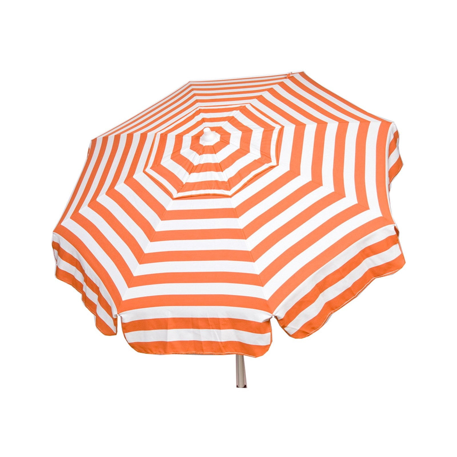 Heininger Holdings 1336 Italian 6 ft. Umbrella Acrylic Stripes Orange And White - Beach Pole