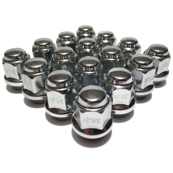 16 Chrome Tapered Base 3/8" Lug Nut Set 17mm Hex ATV UTV KTM Polaris ITP Wheels