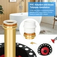 thumbnail image 5 of Bathtub Drain Kit, Freestanding Tub Drain Rough-in Kit with Brass Tailpiece and ABS Adapter, Compatible with Floor Mounted, Freestanding and Island Bathtubs, with a Free Silicone Anti-Odor Drain Mat, 5 of 8