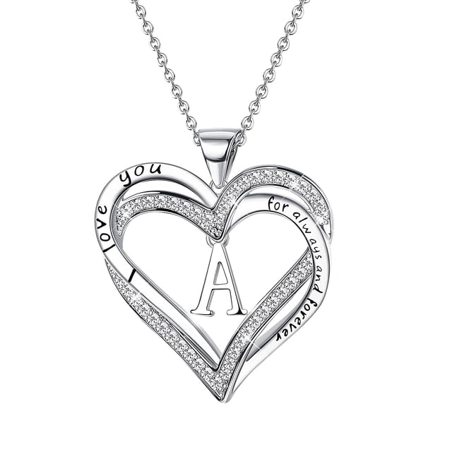 EGNMCR Colliers & Pendentifs Collier en Forme de Cœur pour Femmes Pendentif en Forme de Cœur Collier Dames Collier