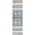 thumbnail image 6 of Hauteloom Eben Living Room, Bedroom Area Rug - Bohemian, Transitional - High Pile - Navy, Light Blue, Charcoal - 27" x 45", 6 of 7