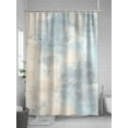 thumbnail image 5 of Abstract Shower Curtain, Watercolor Teal Brown Gradient Waterproof Shower Curtain Set with 12 Hooks Lightweight Washable Fabric Shower Curtains for Bathroom 72x78 Inches, 5 of 6