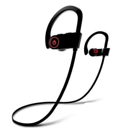 Black Friday Bluetooth Headphones, Wireless Earbuds Microphone, Sports Earphones, IPX7 Waterproof Sweatproof Musical Headsets, Noise Cancelling HD Stereo Running Gym, up to 8 Hours Working