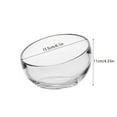 thumbnail image 2 of Clear Glass Slant Cut Tilted Angled Decorative Serving Bowl, Plant Terrarium, Salad Fruit Candy Dish, 2 of 7