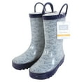 thumbnail image 2 of Hudson Baby Infant Boy Rain Boots, Gray Sharks, 10 Toddler, 2 of 3