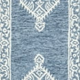 thumbnail image 4 of SAFAVIEH Micro-Loop Esmond Floral Bordered Runner Rug, Blue/Ivory, 2'3" x 7', 4 of 5