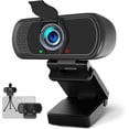 thumbnail image 1 of 2K USB-C Webcam with Ring Light/Fill RGB Light, Privacy Cover, Built-in Dual Microphone, 65° FOV, Plug &  Gaming Streaming Computer Web Camera for Laptop, Desktop, PC, , Zoom, 1 of 8