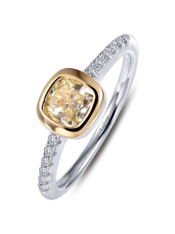 Classic Sterling Silver 2-Tone Plated Ring (0.89 CTTW)
