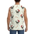 thumbnail image 4 of Goofa Christmas Pug Dog Printed Men's Sleeveless T-Shirt - Athletic Gym Workout Tank Top for Men - Moisture-Wicking, UPF 30+ Quick-Dry Muscle Tee-3X-Large, 4 of 8