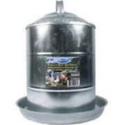 DOUBLE WALL CONE TOP GALVANIZED POULTRY FOUNTAIN GALV STEEL 5 GALLON