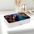 thumbnail image 6 of Peacock Bracelet Holder Jewelry Box Organizer PU Leather with Removable Compartment Portable, 6 of 6