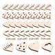 thumbnail image 2 of 40 Uds Colgantes Colgantes Dibujo Hecho a Mano Adornos de Corazón de Madera Sin Terminar, 2 of 8