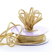 5mm X 40 Yards Gold W/Silver Flat Metallic Trim by Paper Mart