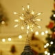 thumbnail image 1 of Adorno de árbol de estrella de Navidad, estrella geométrica 3D, luces LED decorativas, funciona con pilas, hermosa iluminación de estrella con base elástica para vacaciones de Navidad, 1 of 7