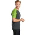 thumbnail image 3 of Sport-Tek CamoHex Colorblock Tee-2XL (Iron Grey/ Lime Shock), 3 of 6