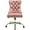 Pink, variant on Upholstered Tufted Office Chair with Golden Metal Base, Adjustable Desk Chair Swivel Office Chair Armless Office Chair for Bedroom Livingroom Game Study Makeup Chair