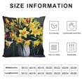 thumbnail image 5 of JRXY  Bouquet of Daffodils Print Corduroy Throw Pillow Covers Soft Square Throw Pillow Case Home Decor for Sofa Living White, 5 of 5