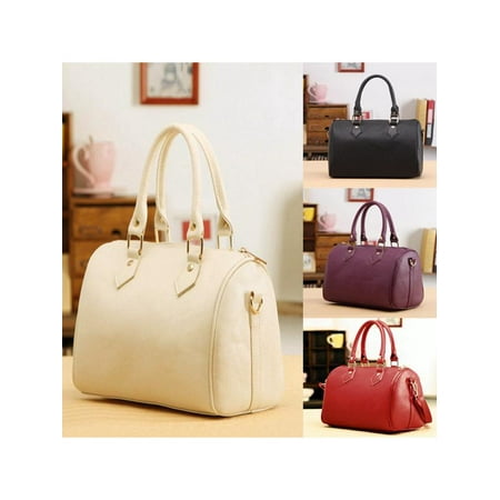 Leather Studded Messenger Bag - Fashion Women Girls PU Leather Messenger Satchel Handbag School Shoulder Bag Tote Purse
