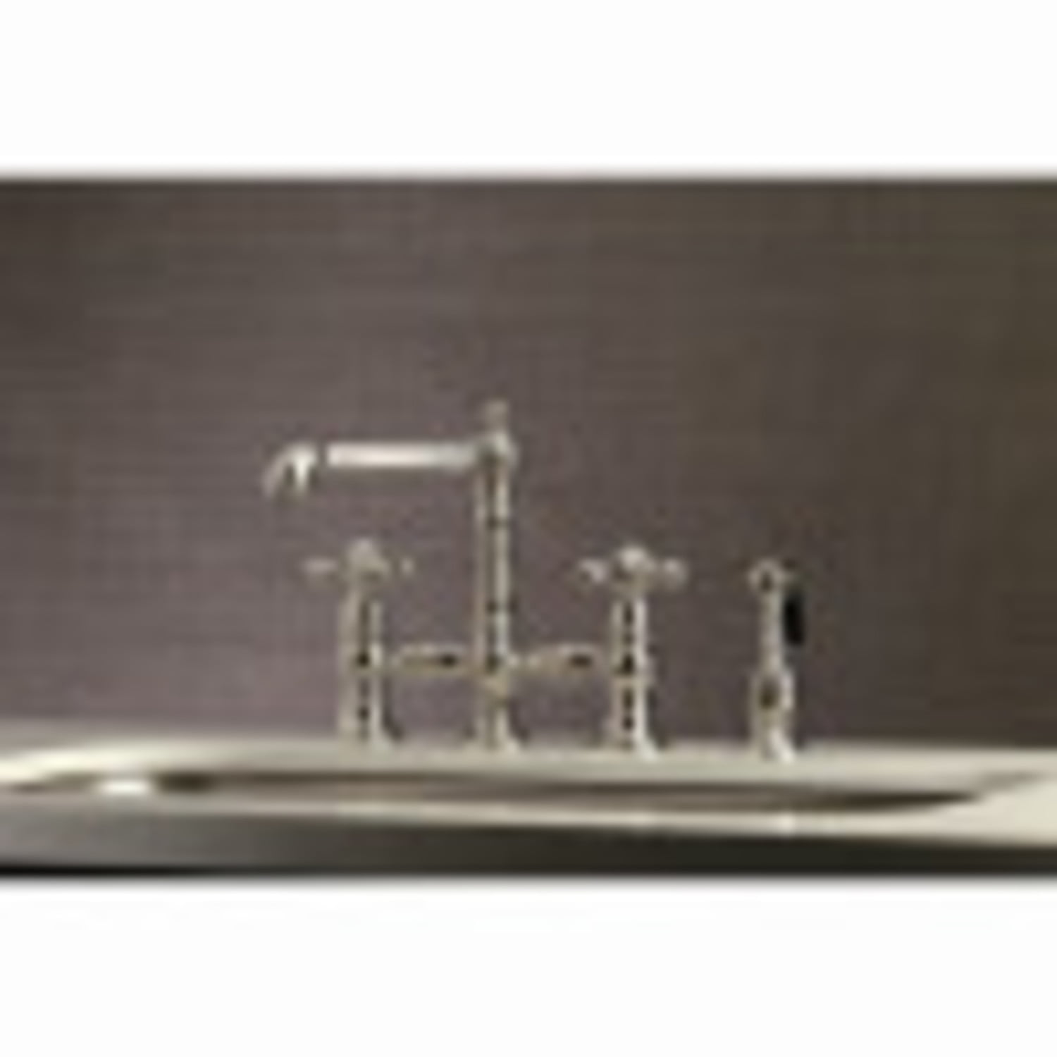 Kingston Brass KS7276AXBS English Country 8" Bridge Kitchen Faucet with Sprayer, Polished Nickel