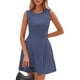 thumbnail image 5 of Vestido PRETTYGARDEN línea A sin mangas mini azul polvo XL, 5 of 8