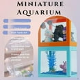 thumbnail image 5 of POINTERTECK Réservoirs de Poissons Betta Réservoirs d'Aquarium Empilables Mini Réservoir de Poissons Kit d'Aquarium Bol de Poissons Rectangulaire 3/5 Gallons avec Décoration de Gravier d'Aquarium Réservoir pour Algues Boules de Mer, 5 of 5