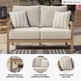 thumbnail image 4 of Signature Design by Ashley Hallow Creek Driftwood Outdoor Loveseat with Cushion, 4 of 12