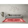thumbnail image 3 of Ahgly Company Indoor Square Abstract Red Modern Area Rugs, 6' Square, 3 of 4