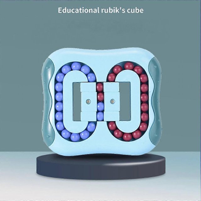 Cubo mágico giratorio de juguete con pequeñas cuentas giratorias cuadradas, juguete antiestrés con forma especial de cubo mágico de descompresión, juguetes creativos para niños.