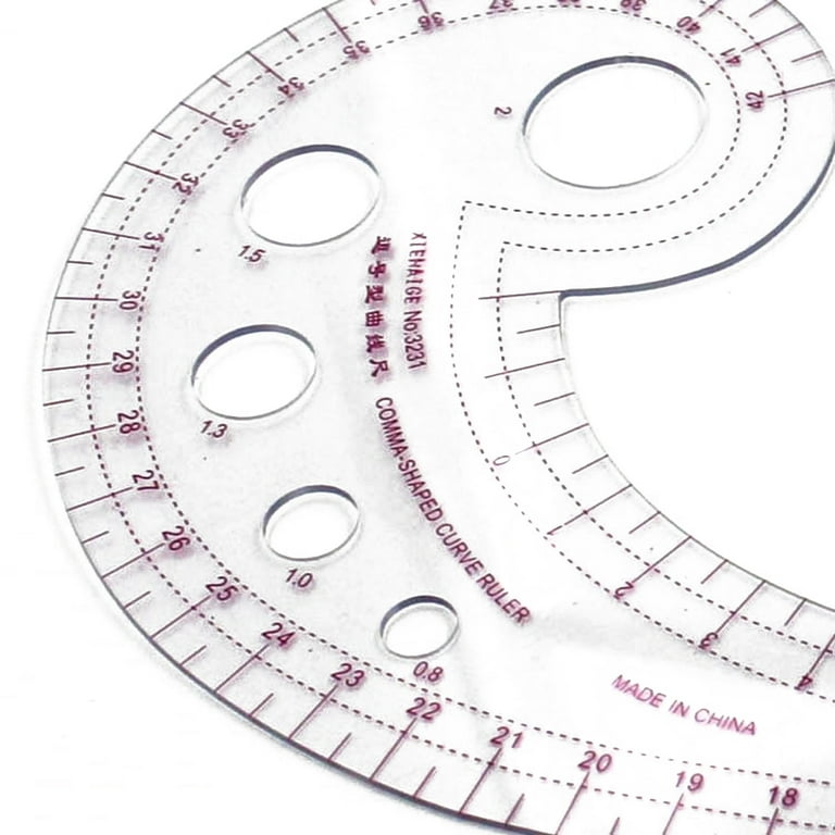 DIY Sewing Ruler, French Curve Ruler,Comma-Shaped Curve Ruler, French Curve Ruler for Pattern Making, Suitable for Pattern Rulers Sewing for