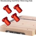thumbnail image 5 of Perro de banco de carpintería de 4 piezas, pista en T de clavija de banco de trabajo para agujero de perro (19 mm) Afortunado Sencillez, 5 of 5