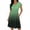 Green, variant on Antinious Ladies Gradient Short Sleeve V-Neck Waist Defined Versatile Leisure Casual Dress