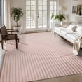 thumbnail image 2 of VUNATE 8'x10' Area Rugs for Living Room Jacquard Textured Modern Rugs Soft Geometric Rug for Bedroom Mid Century Washable Rug Non-Slip Bohemian Carpet Perfect for Dining Room Office Pink, 2 of 7