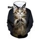 thumbnail image 5 of Sudadera con capucha con estampado de gato para hombre y mujer, ropa con estampado de gatos kawaii en 3D, divertida, estilo Harajuku, Y2K, 5 of 5