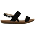 thumbnail image 2 of Soda Shoes Women Flat Sandals Buckle Ankle Double Straps Member-S Black 5.5, 2 of 3