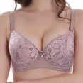 thumbnail image 1 of Full Figure Lace Underwire Bra Push Up Lift Support Everyday Comfort T Shirt Style for Plus Size Women, 1 of 7