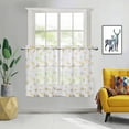 thumbnail image 2 of Haperlare 26"W x 24"L Semi Sheer Kitchen Curtain Lemon Plant Pattern Short Window Treatment Tiers for Cafe Kitchen, Yellow Lemon, 2 Panels, 2 of 6