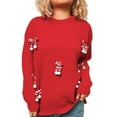 thumbnail image 2 of EchfiProm Sweaters for Women Christmas Pullover Holiday Work Red Long Sleeve Adults Tops Crewneck, 2 of 8