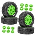 thumbnail image 4 of MERIGLARE 4 Pcs Accessoires DIY Modèle de Rechange Pièce de Rechange Roues RC Pneus pour 1/10 Vert, 4 of 8