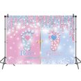 thumbnail image 6 of 7×5FT Gender Reveal Backdrop Little Feet Boy or Girl Pink Blue Baby Reveal Party Photography Background What Will Baby Be Footprint Gender Reveal Decorations, 6 of 6