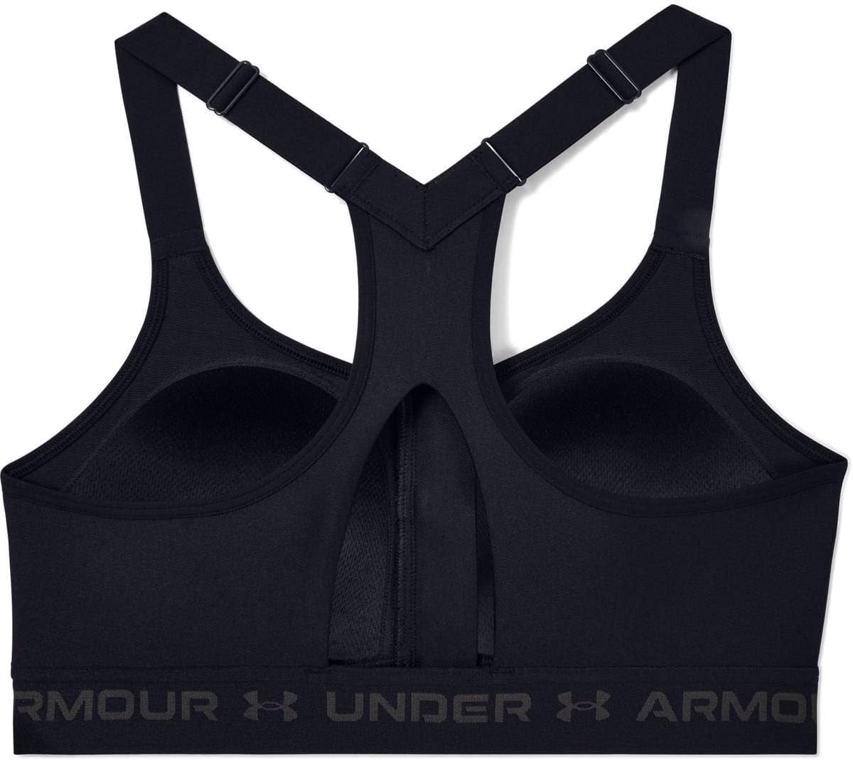 Under Armour Women's Armour High X-Back Zip Bra, Black (001)/Tonal