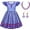 Blue, variant on Girls Costume Wish Asha Princess Dress Halloween Christmas Cosplay Party Dress Up for 3-12 Years Kids