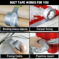 thumbnail image 4 of BOMEI PACK 3 Pack Silver Duct Tape,1.89 in. x 35y,Waterproof,No Residue,Bulk Heavy Duty Gray Tape for Shipping,Moving,Repairs, Industrial,All Weather, 4 of 8