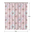 thumbnail image 5 of Pioneer Flower Floral Print Pattern Shower Curtain 72"x84", Bathroom Decorative Shower Curtain Set with 12 Hooks, Waterproof Washable, 5 of 6