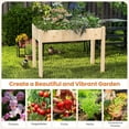 thumbnail image 2 of LIFERECORD Wooden Raised Garden Bed with Legs, 48"L X 24"W X 30"H, Elevated Reinforced Large Planter Box for Vegetable Flower Herb Outdoors, Wood, 2 of 10